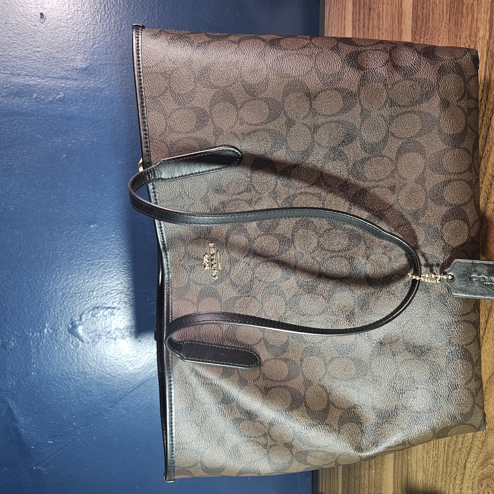 Coach Brown Signature Tote Bag